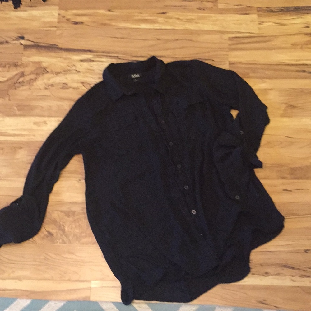 Black ana button up shirt